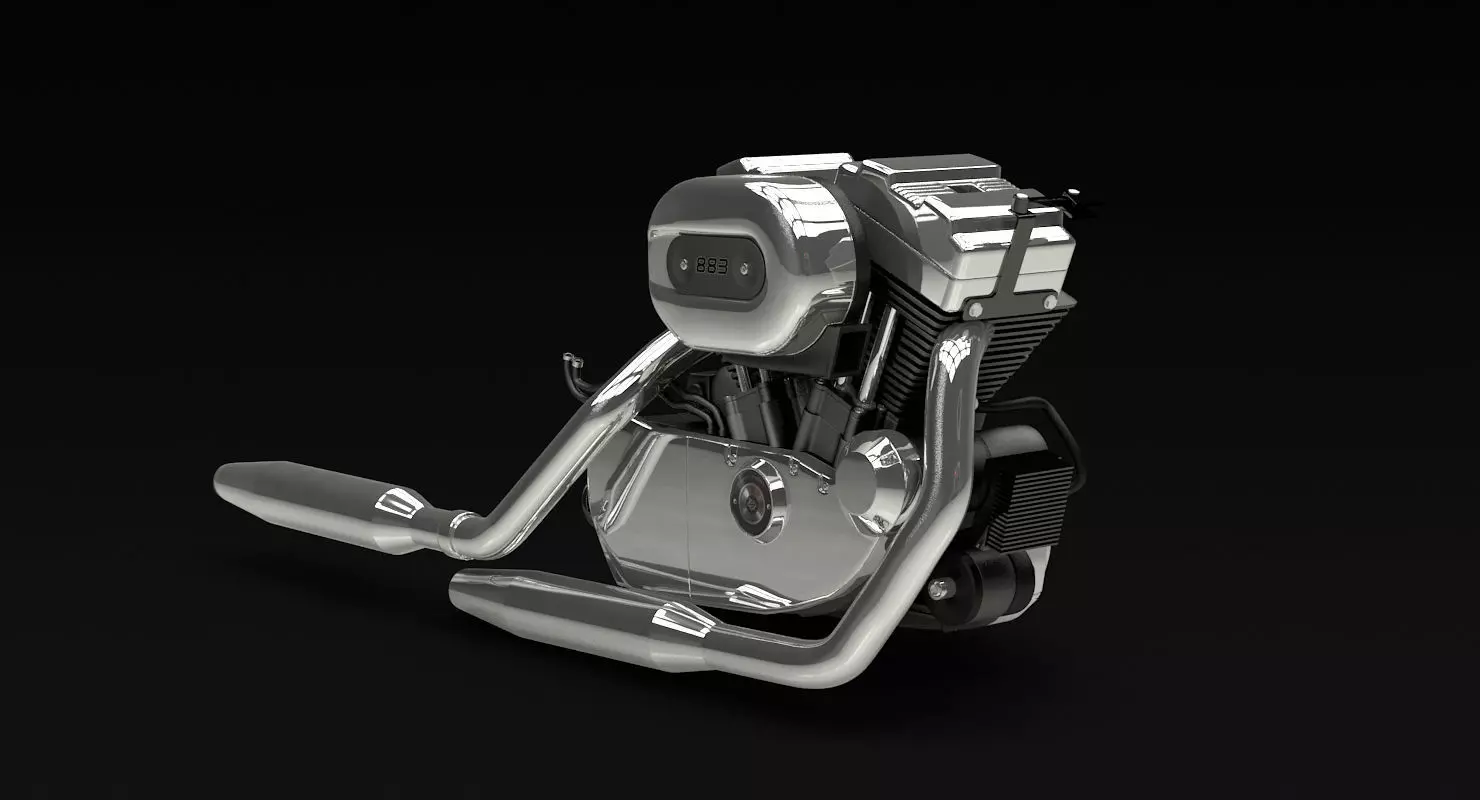 Motorcycle Evo Engine 3D model