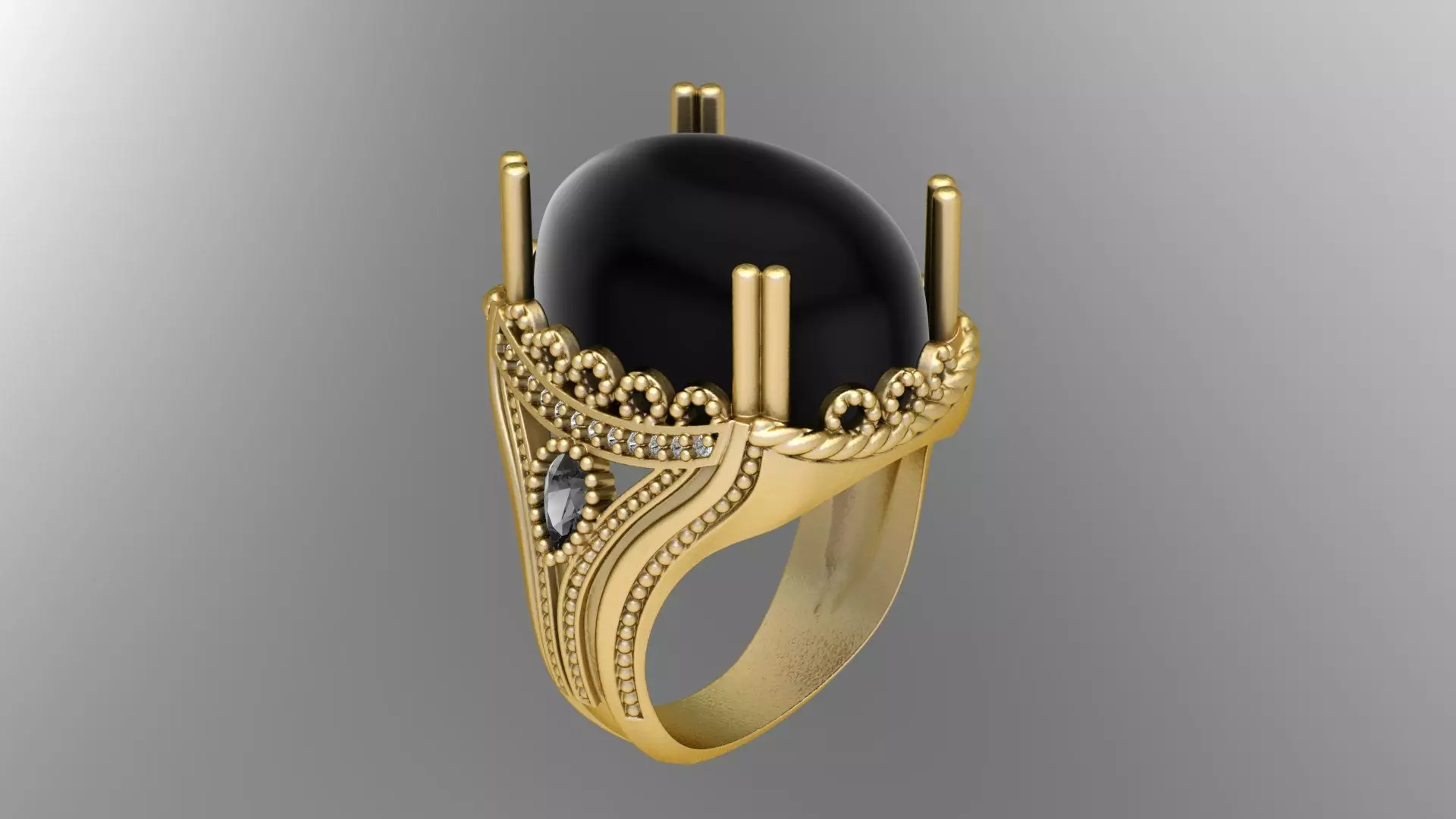 Old fashion ring 3D print model