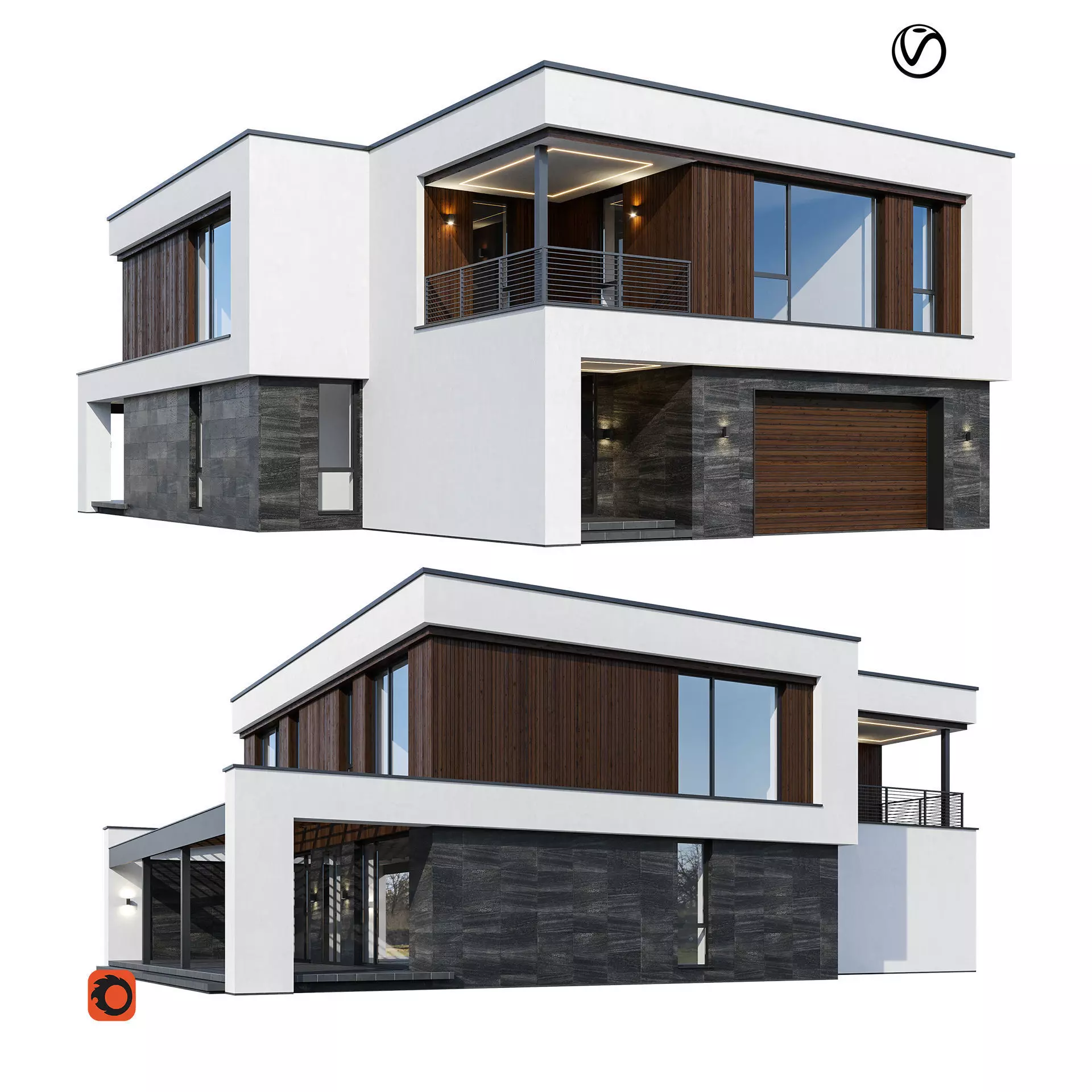 Modern V153 with BLENDER file 3D model