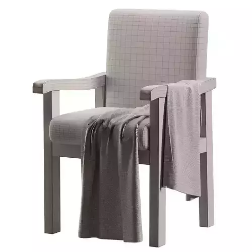 Simplistic Solid  CHAIR Low-poly 3D model 7