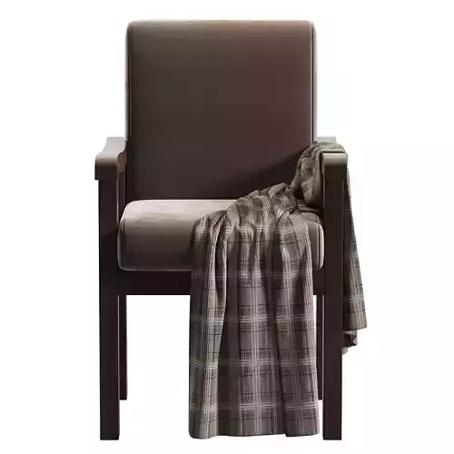 Simplistic Solid  CHAIR Low-poly 3D model 2