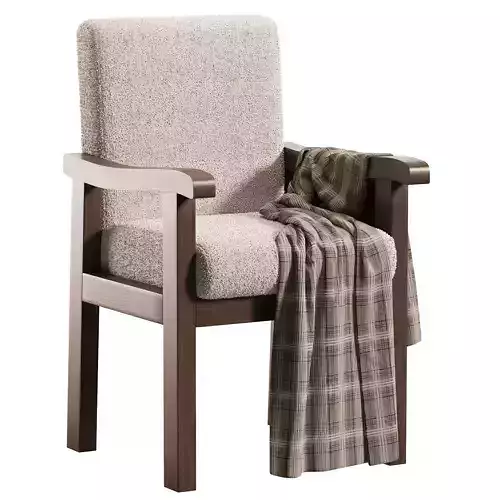 Simplistic Solid CHAIR Low-poly 3D model
