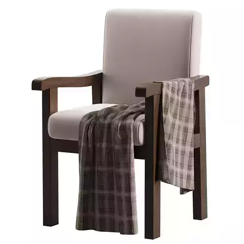 Simplistic Solid  CHAIR Low-poly 3D model 3