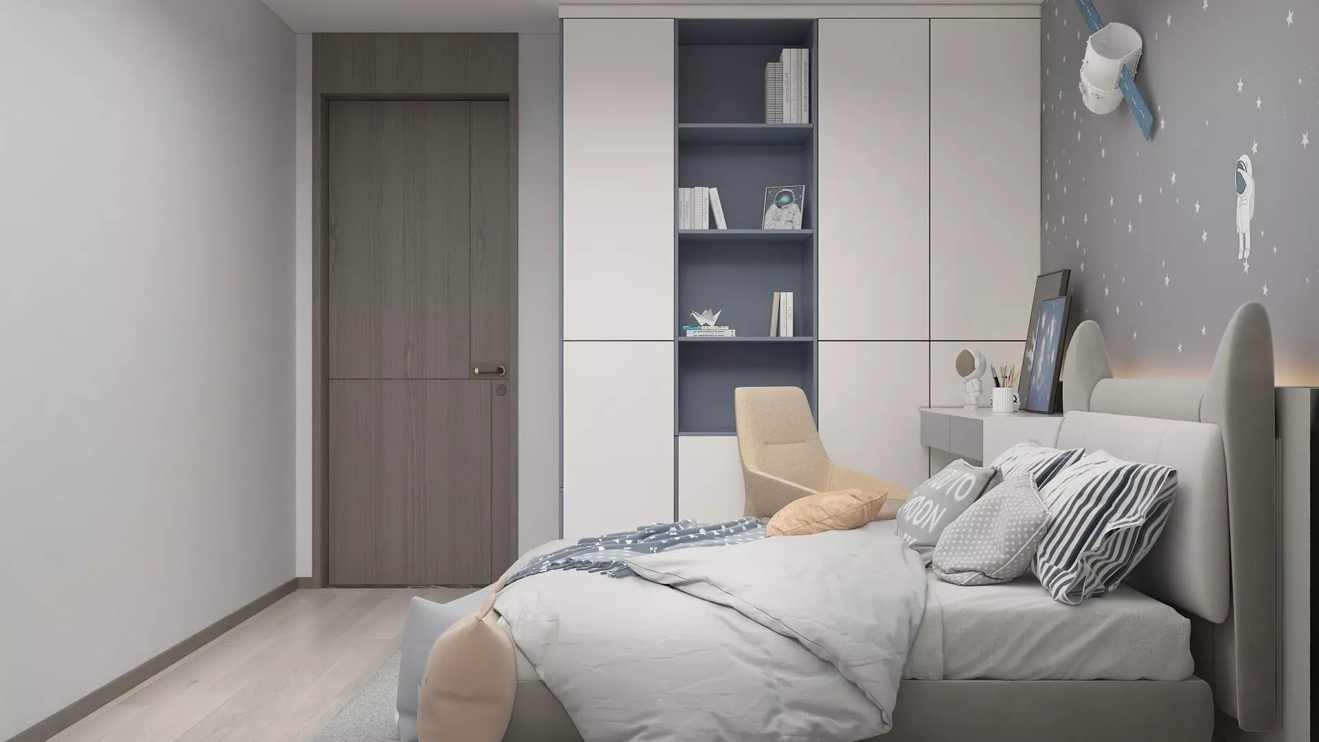 Child Bedroom in Space Style 3D model