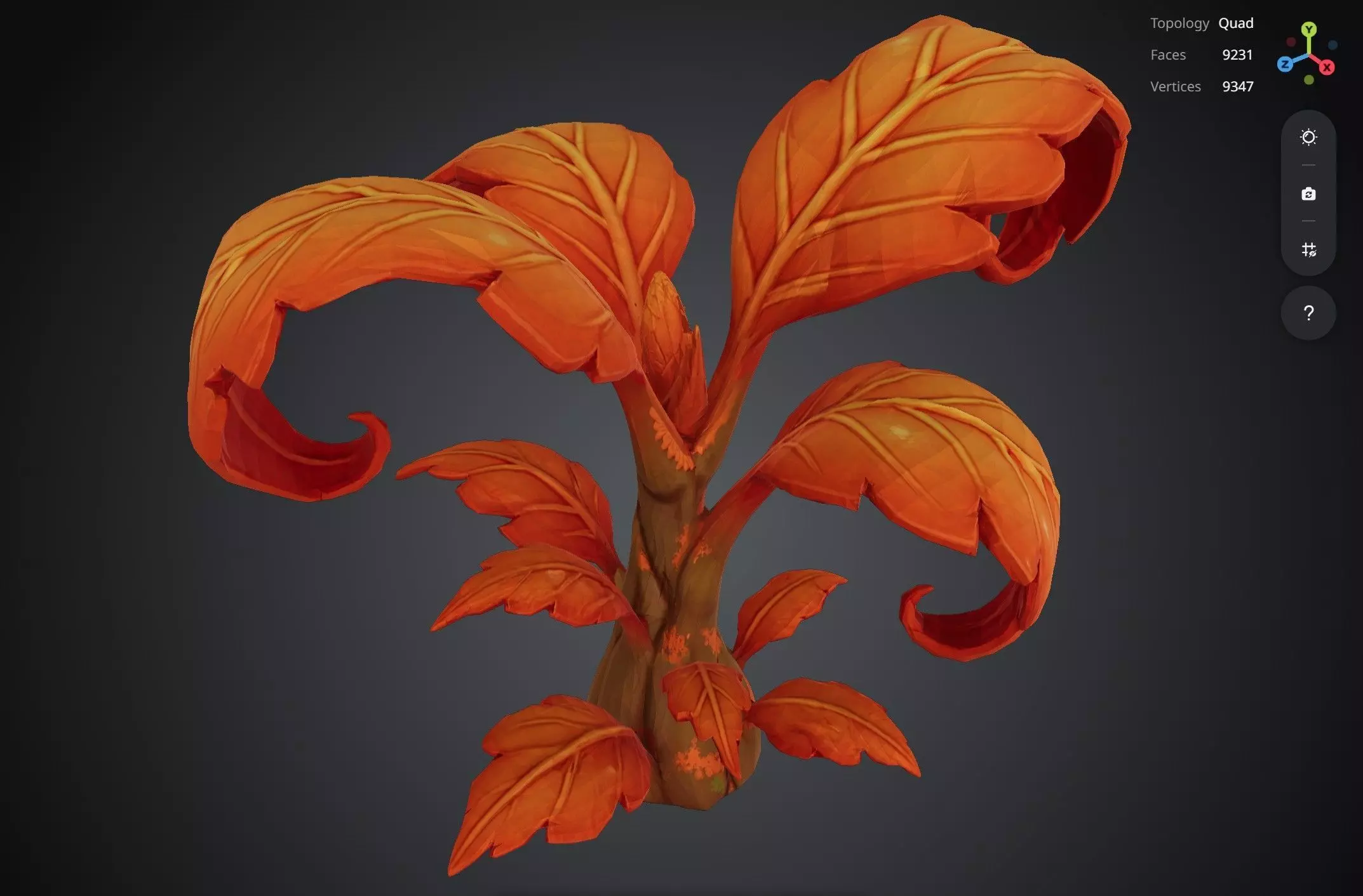 Orange Leaf 3D model
