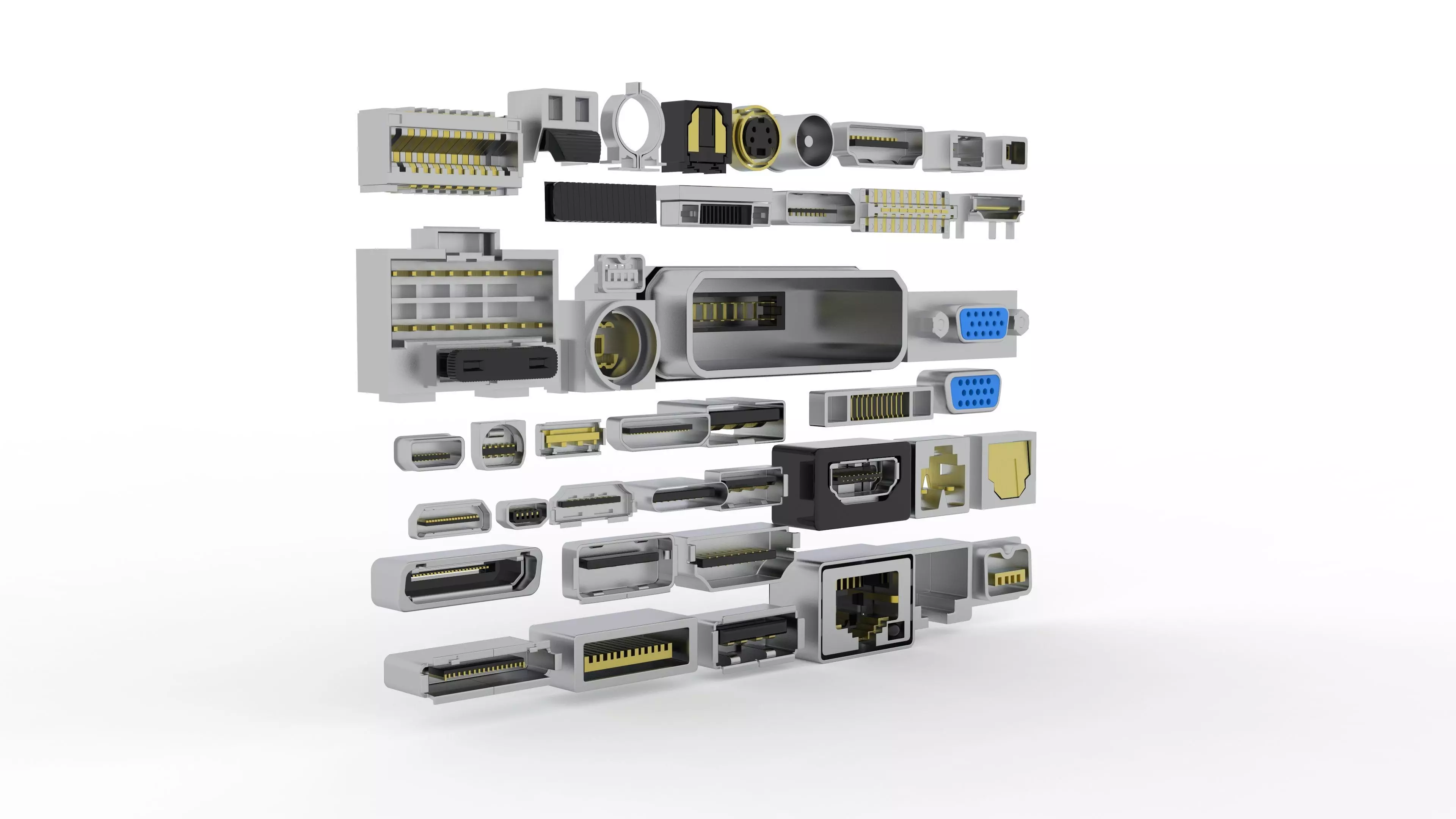 Ports Low-poly 3D model