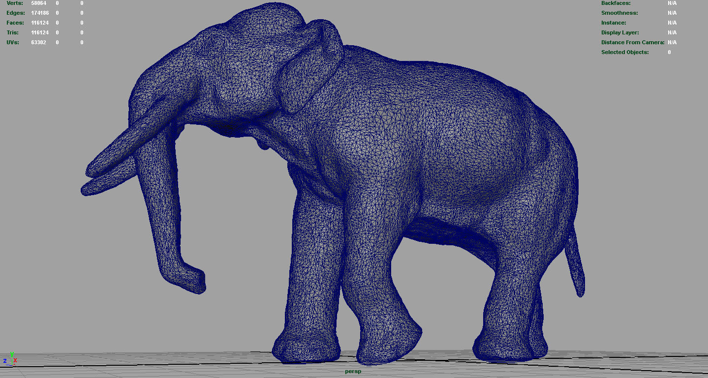 Asians Elephants Mother and Babe 3D model_16