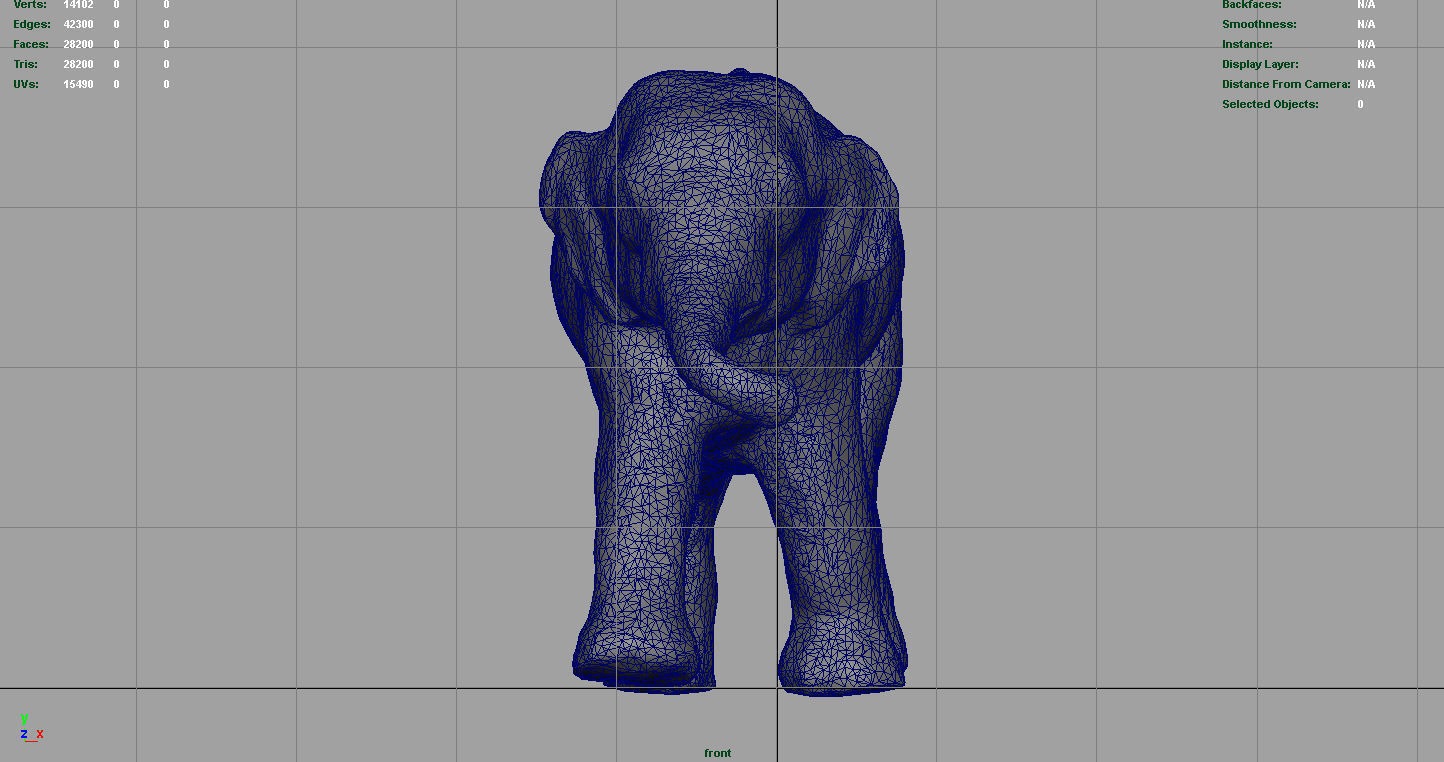 Asians Elephants Mother and Babe 3D model_11