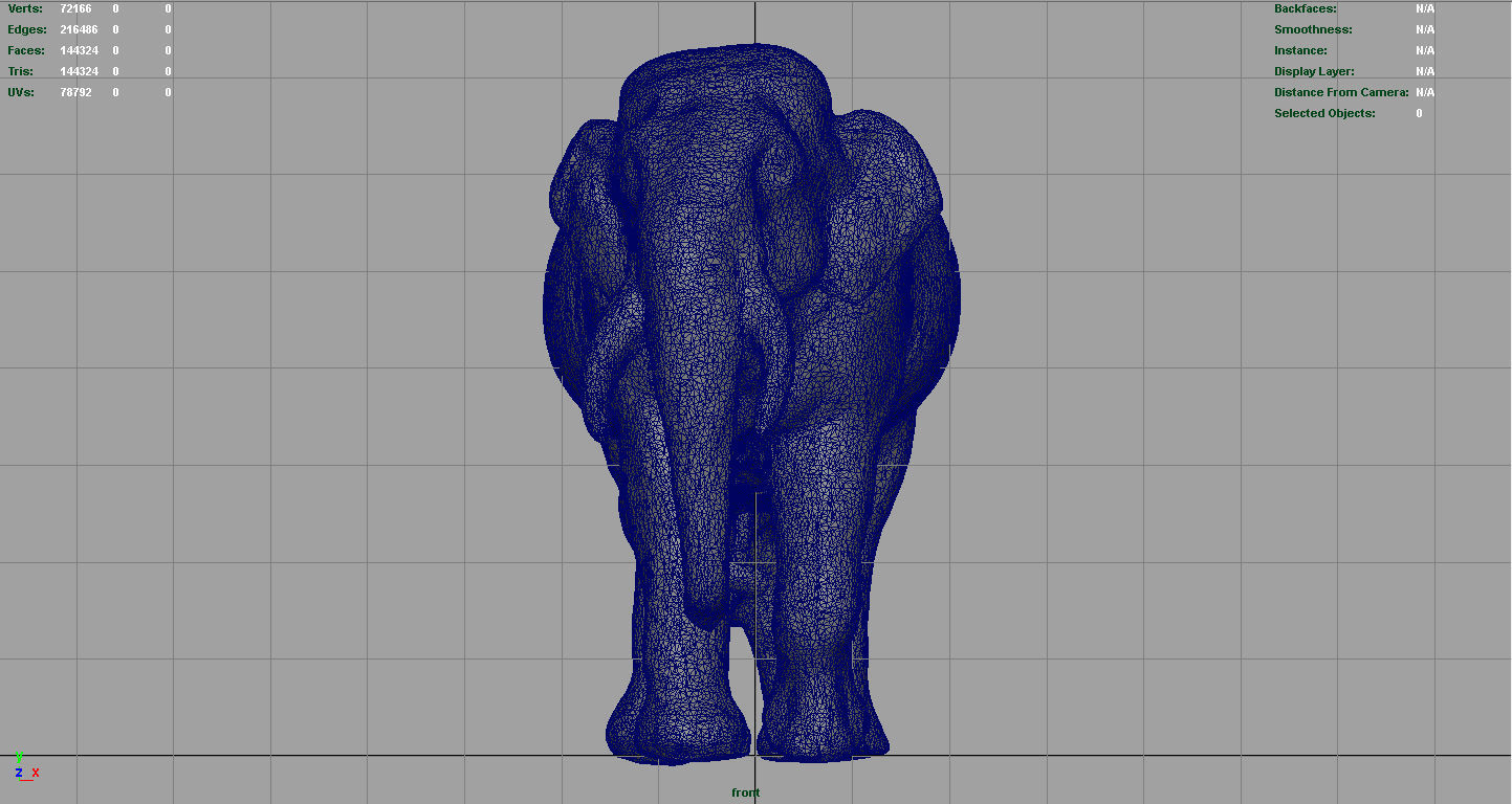 Asians Elephants Mother and Babe 3D model_8