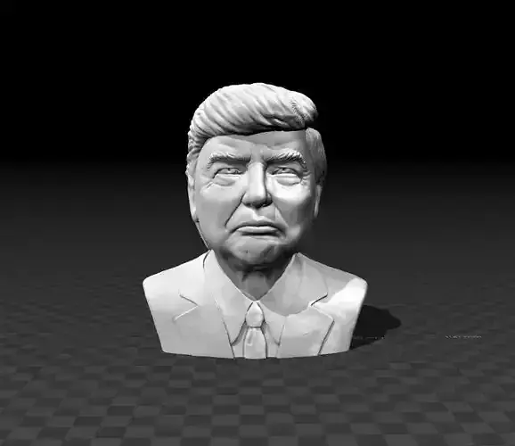 Portrait bust of Donald Trump 3D print model