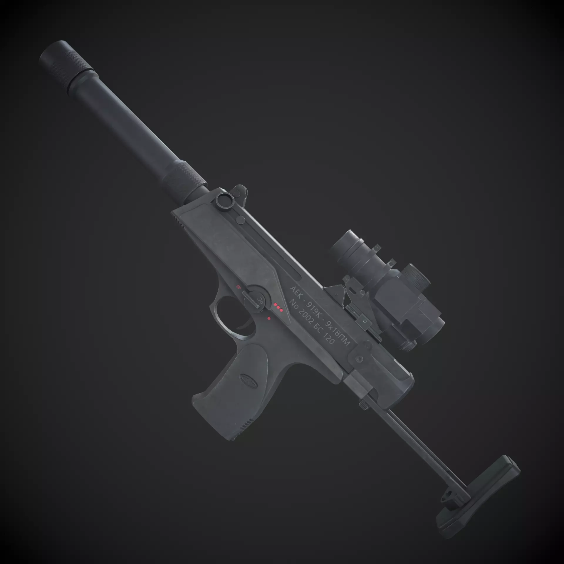 AEK-919K Kashtan Low-poly 3D model