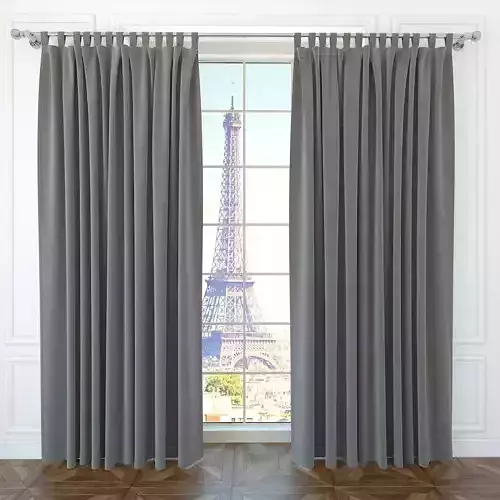 Modern curtain Low-poly 3D model