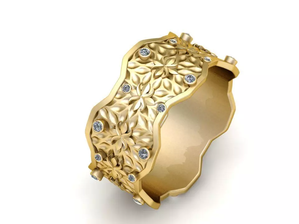 Royal Floral Tapestry Diamond 3D print model