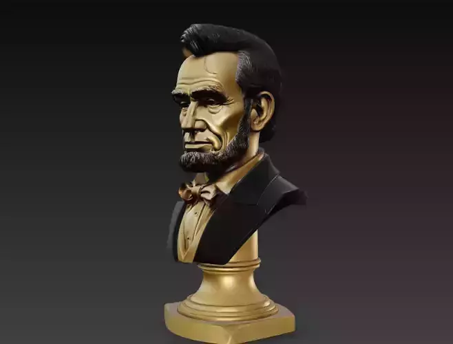 Abraham Lincoln Bust Statue 3D Model