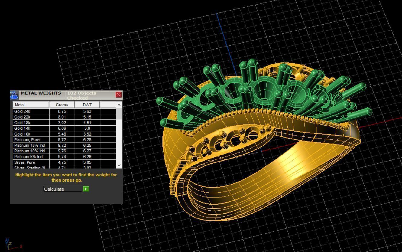 Ring turquoise 3D print model_4