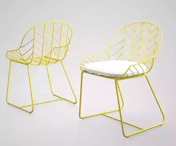 Bend Dining Chair by West Elm 3D model
