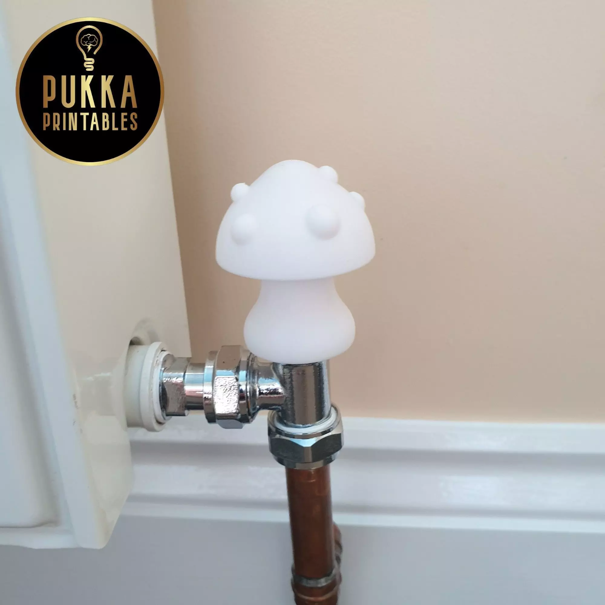 Mushroom Radiator Valve Cover STL 3D Printable Decorative Cap 3D print model