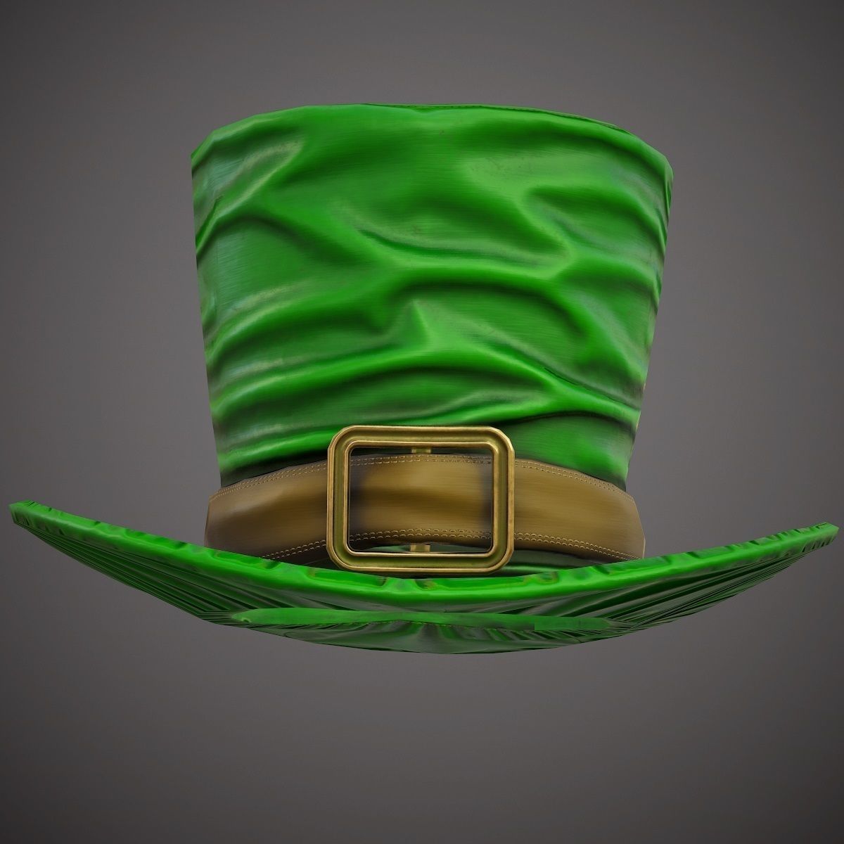 Leprechaun hat PBR Game-Ready Low-poly 3D model_9