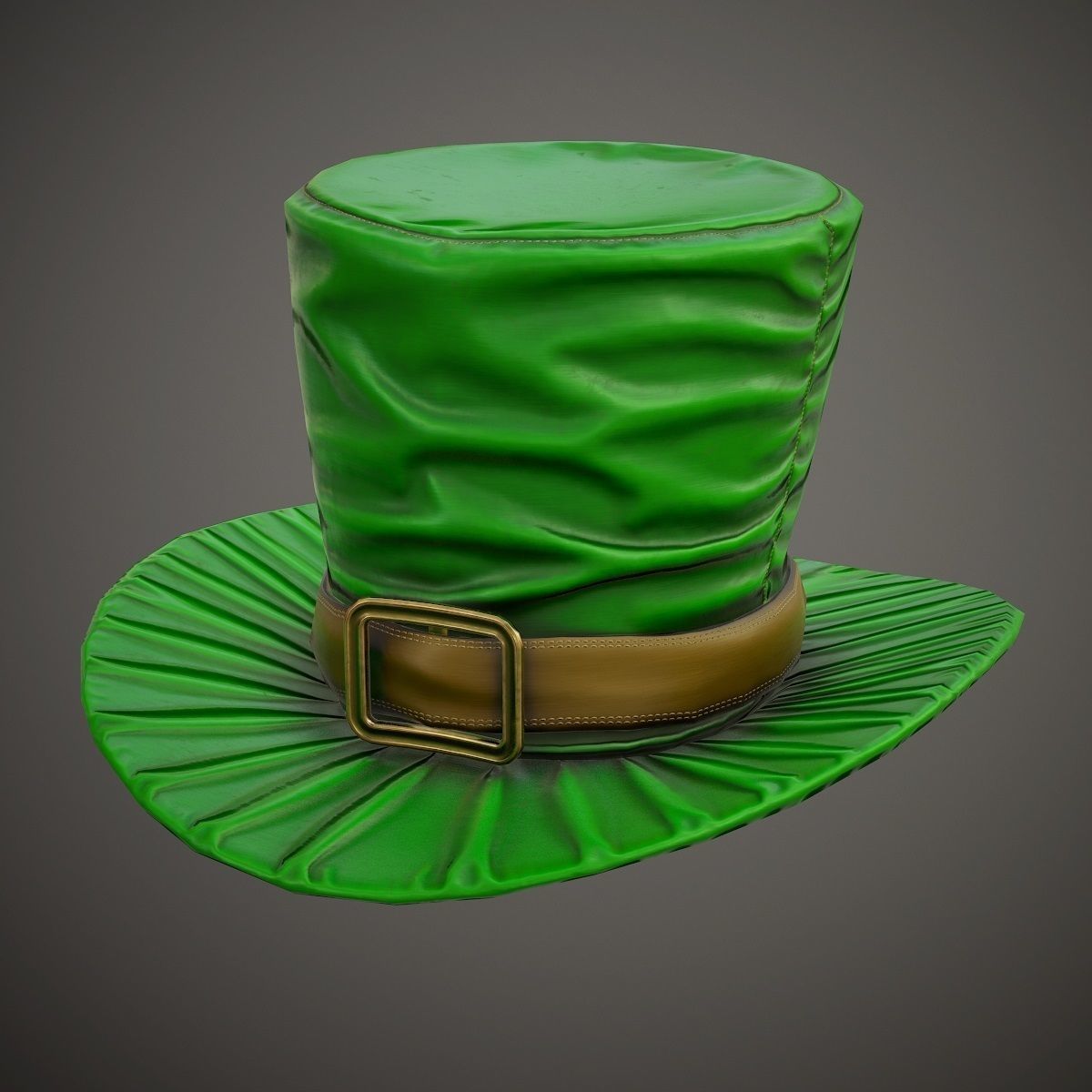 Leprechaun hat PBR Game-Ready Low-poly 3D model_2