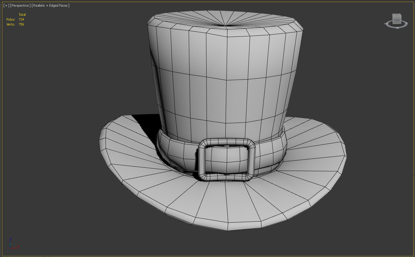 Leprechaun hat PBR Game-Ready Low-poly 3D model_13