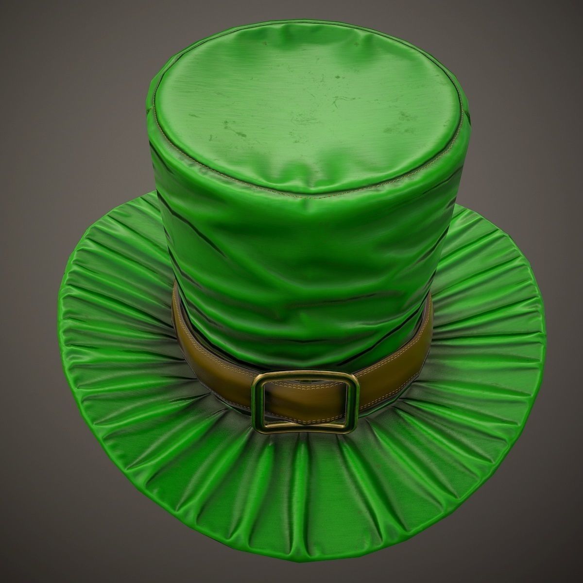 Leprechaun hat PBR Game-Ready Low-poly 3D model_1