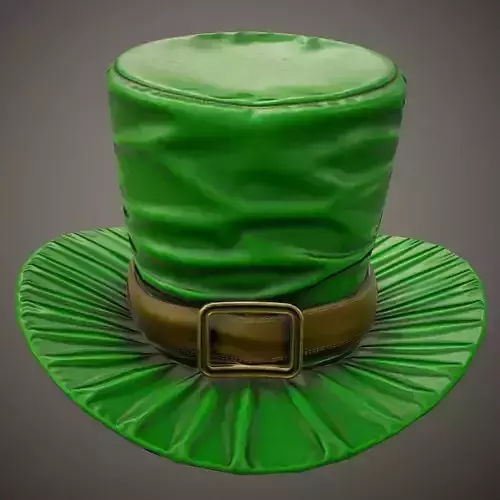 Leprechaun hat PBR Game-Ready Low-poly 3D model