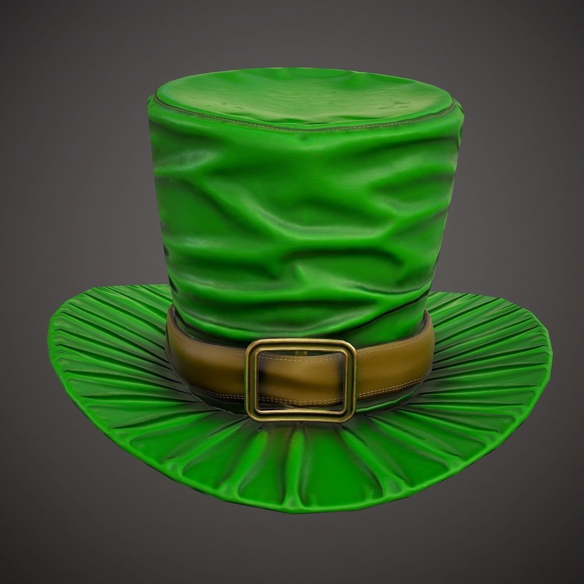 Leprechaun hat PBR Game-Ready Low-poly 3D model_11