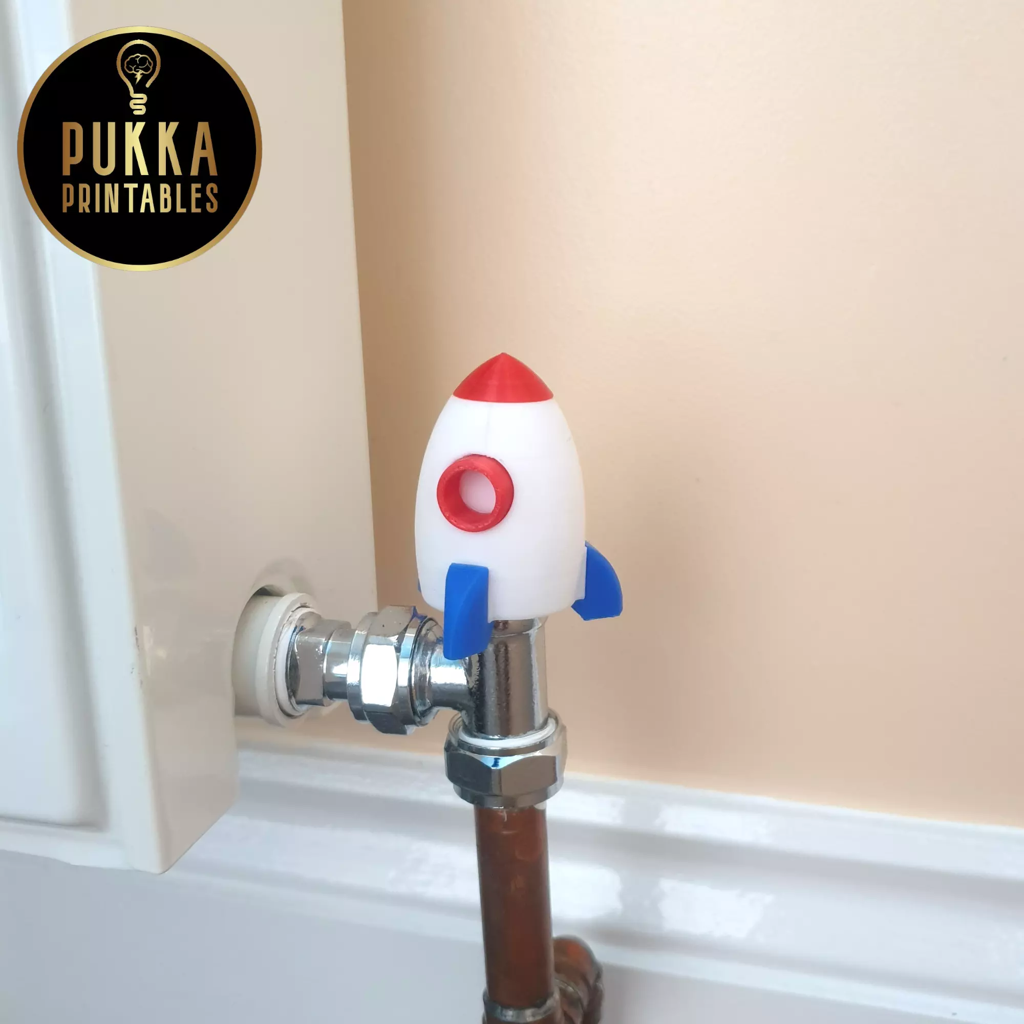 Rocket Radiator Valve Cover STL 3D Printable Radiator Valve Cap 3D print model