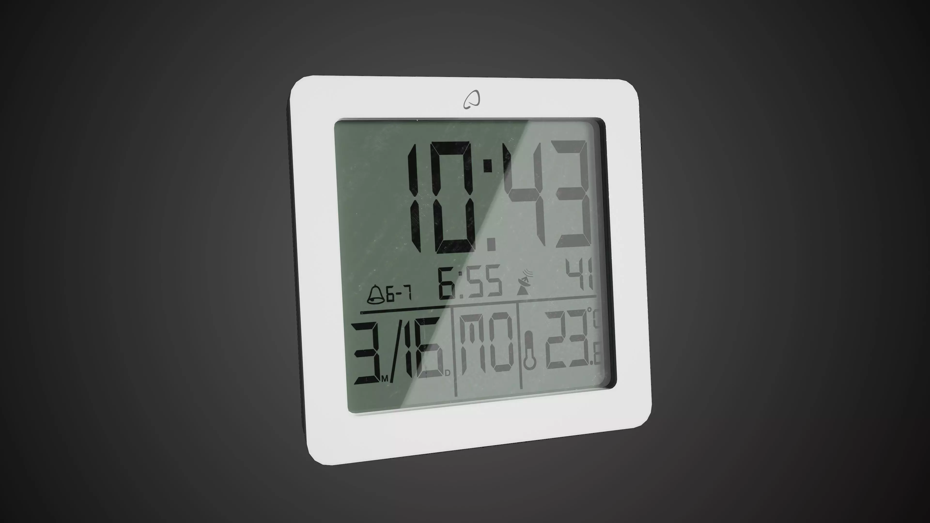 Digital Alarm Clock Low-poly 3D model