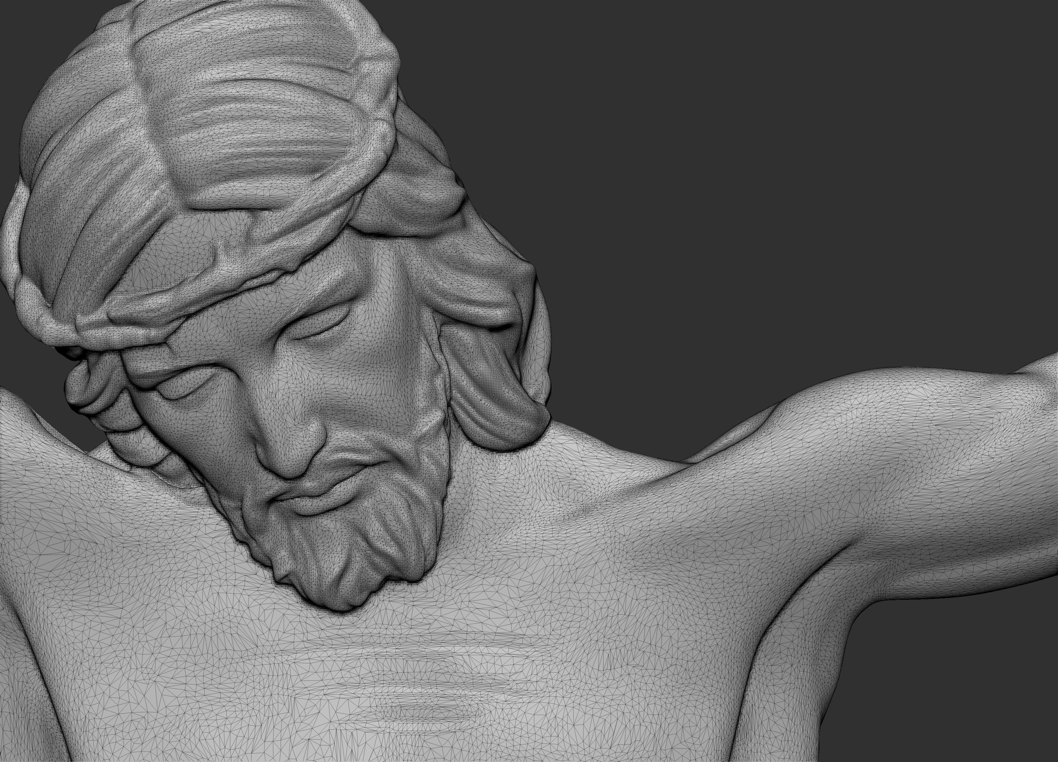 Crucifix Relief 3D print model_3