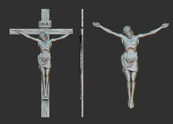 Crucifix Relief 3D print model