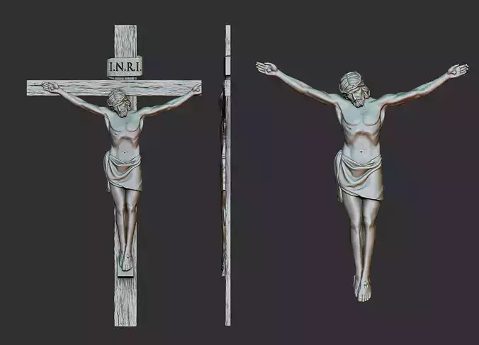 Crucifix Relief 3D print model