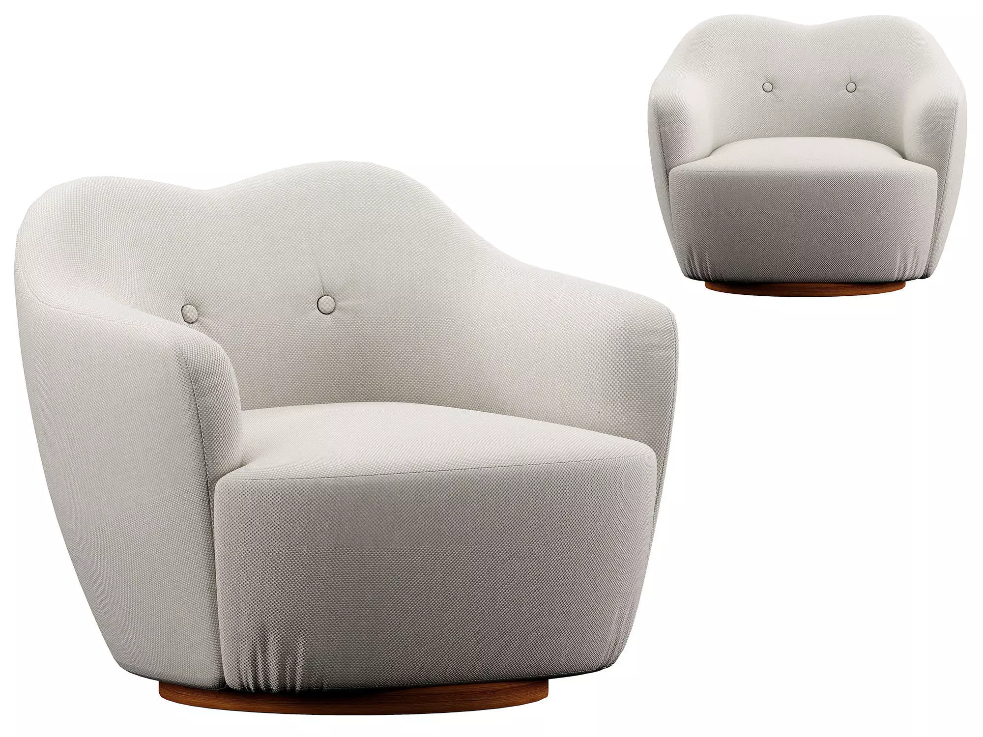 Apero Swivel Accent Chair 3D model