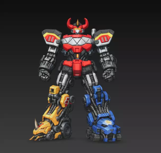 Modern Megazord Mecha Series Vol 1 Print Robot Figure Free 3D print model