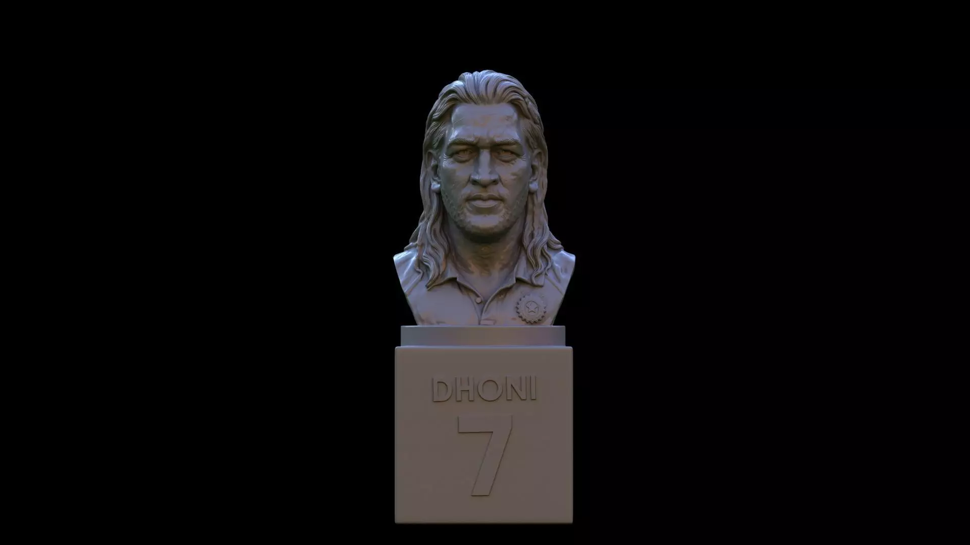 mahendra singh dhoni statue hi poly 3D model