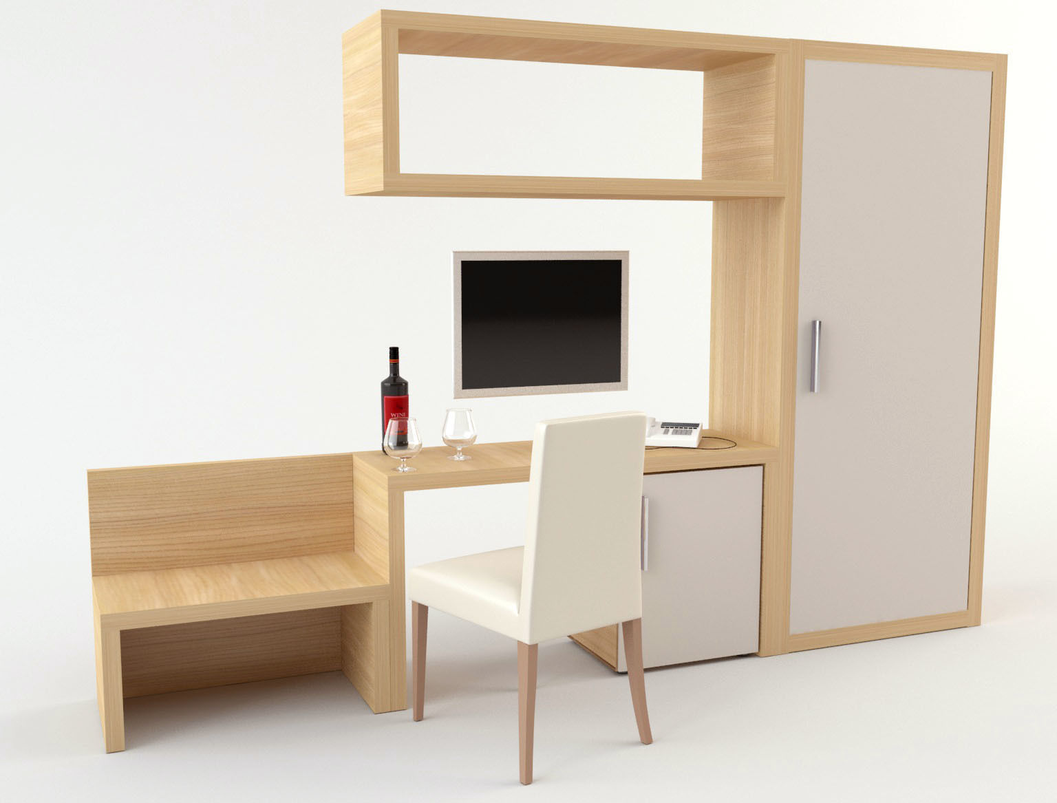 Hotel Furniture 3D model_1