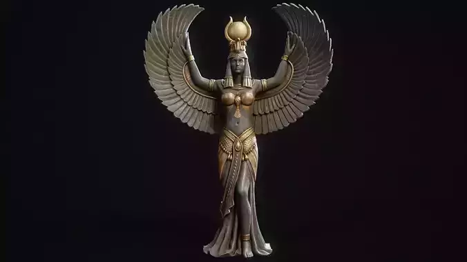 Egyptian Statue God Isis 