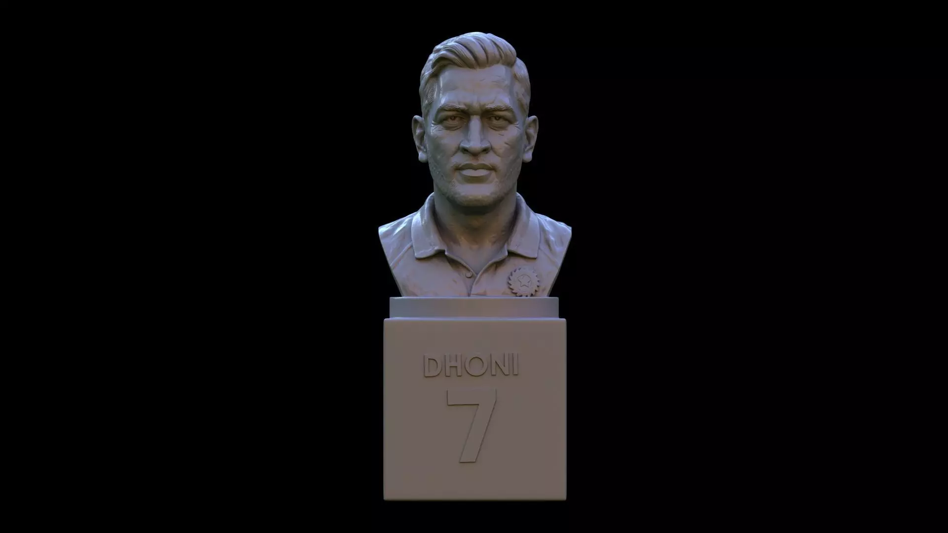 mahendra singh dhoni statue hi poly 3D model