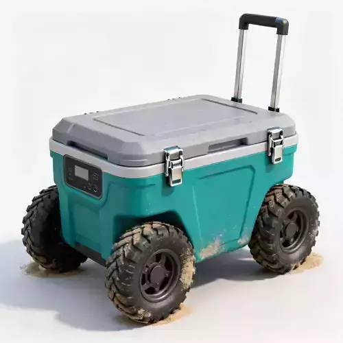 Realistic Portable Electric Cooler 3D Model 3D Model