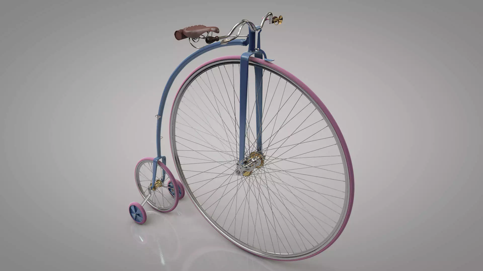 Bicycle - penny farthing  3D model_0