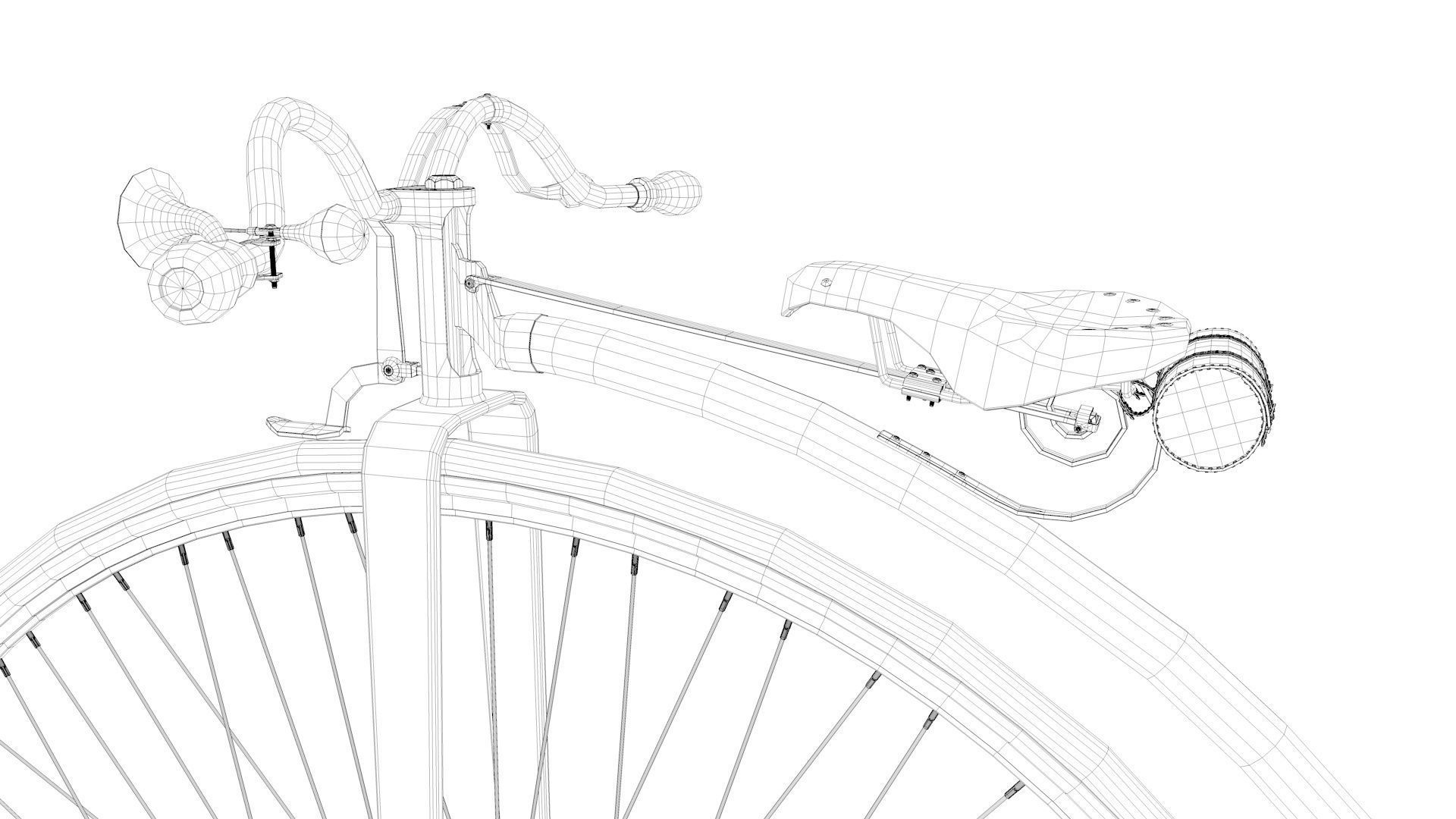 Bicycle - penny farthing  3D model_8