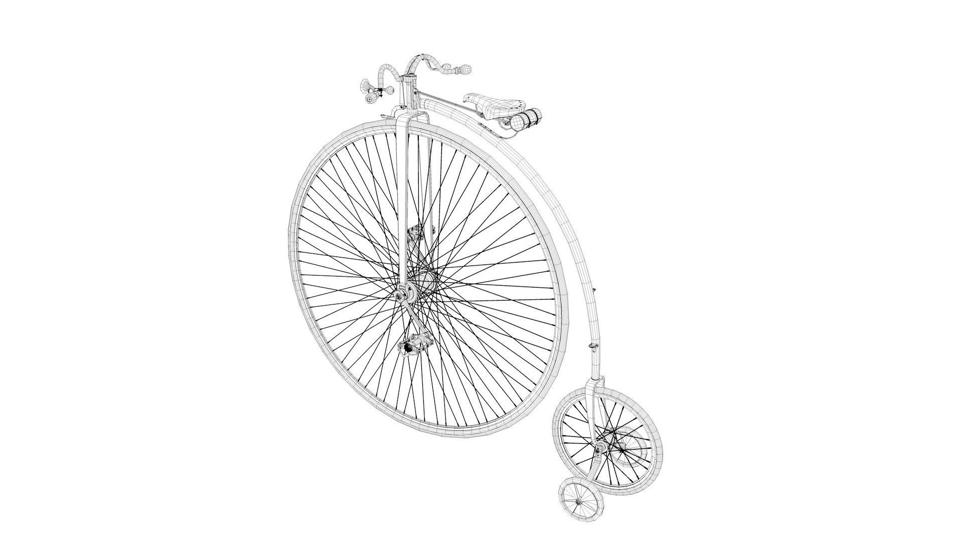 Bicycle - penny farthing  3D model_9