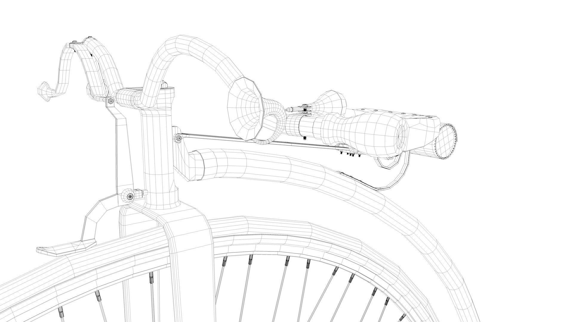 Bicycle - penny farthing  3D model_6