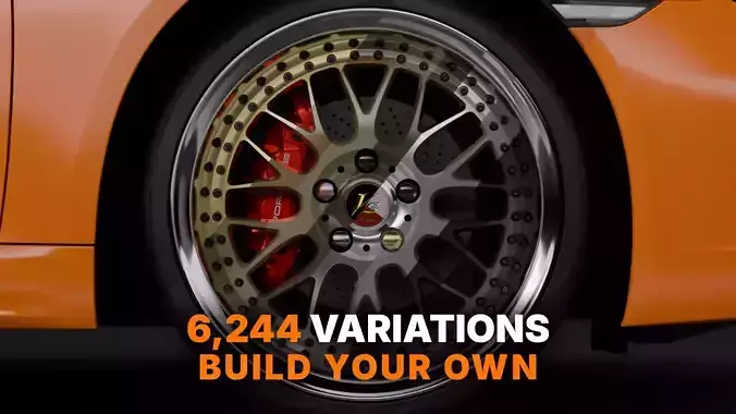 WORK VS-XX Wheel Low-poly 3D model