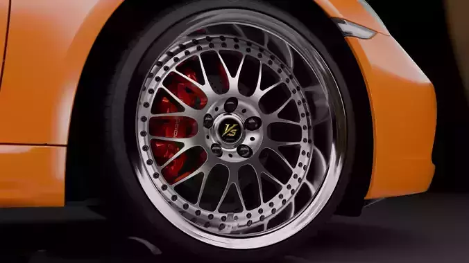 WORK VS-XX Wheel Low-poly 3D model 2