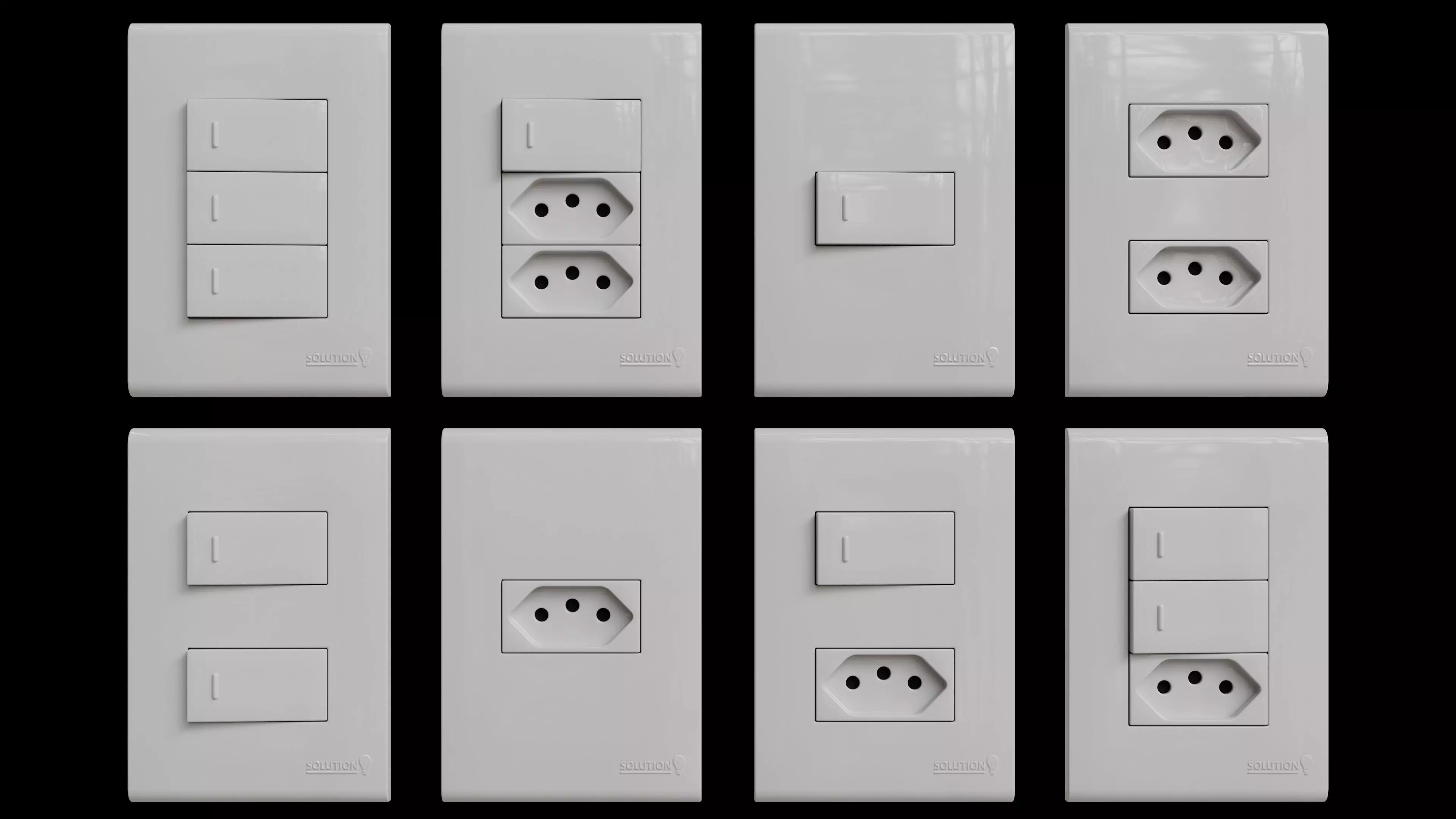 Outlet Set Low-poly 3D model