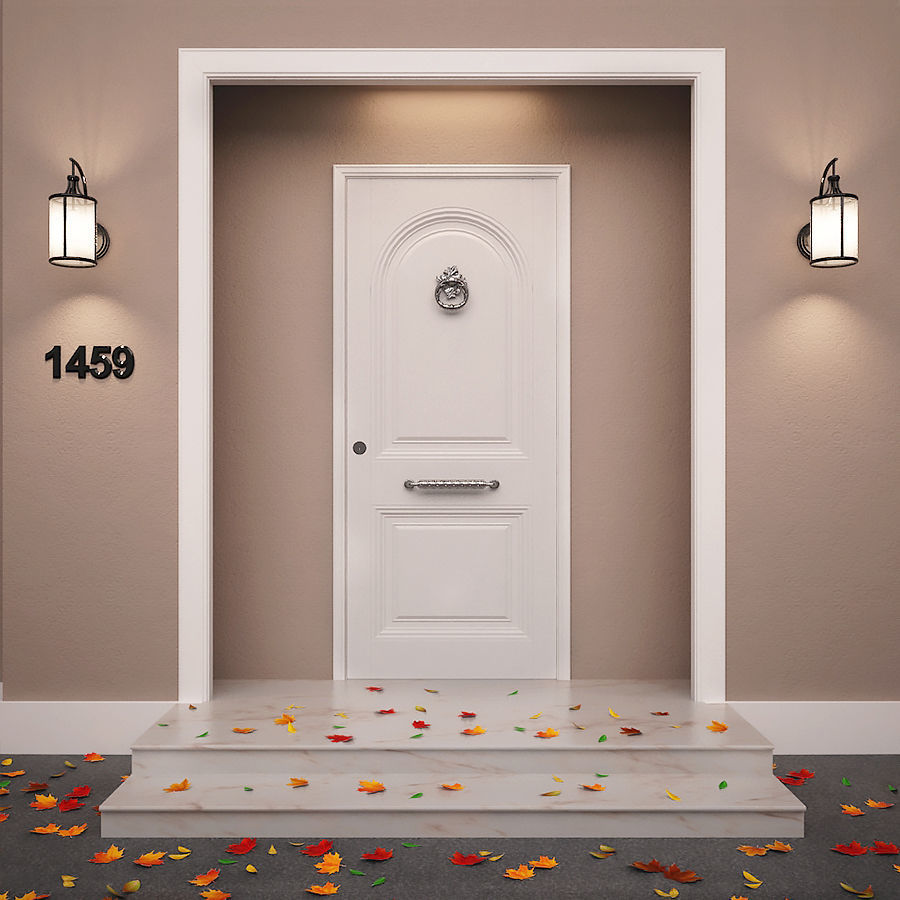 Door Entrance set  3D model_1