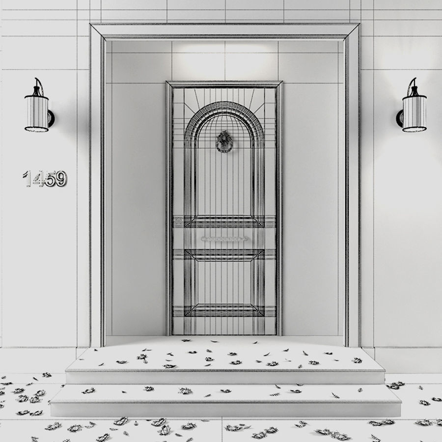 Door Entrance set  3D model_14