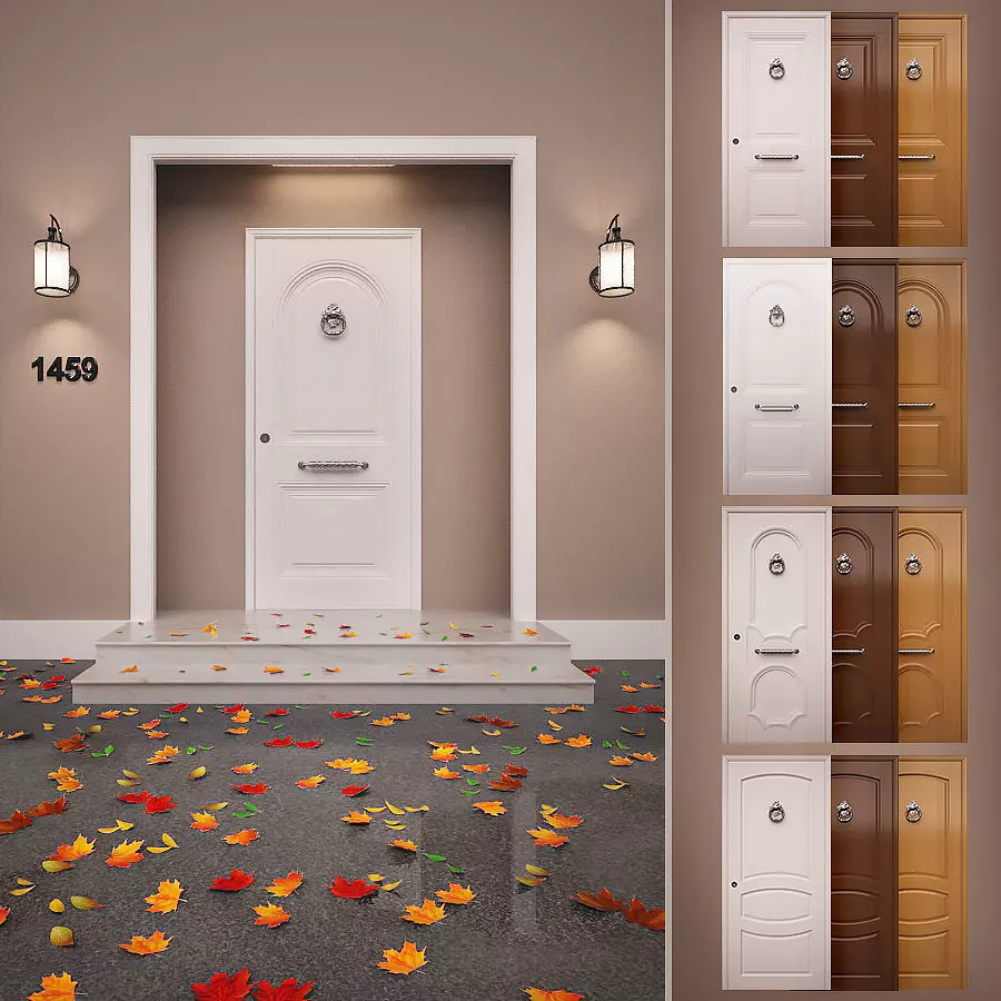 Door Entrance set  3D model_0