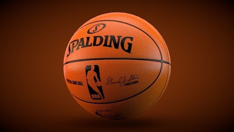 Spalding Official NBA Ball 3D model_2